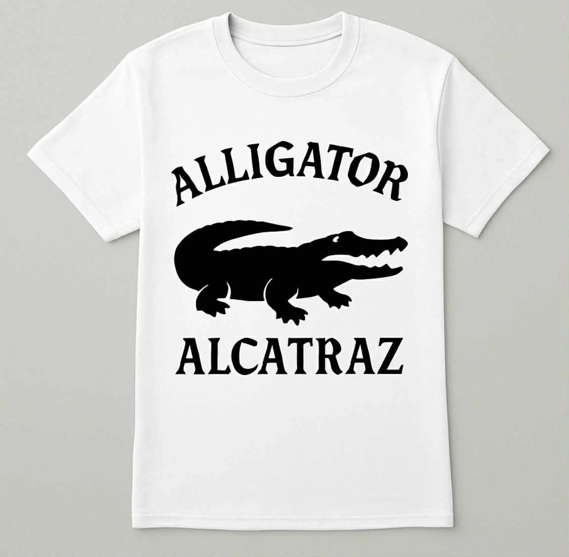 Alligator Alcatraz funny t shirt tee jail prison Trump XL