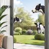 Waterproof PVC Wall Decor for Bathroom Realistic Milk Cow Stickers, Decal,3D Animal Door Decorative Murals Nursery Peel And Stick Art Home Bedroom