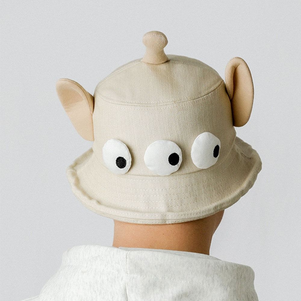 Lightweight Big Ear Fisherman Hat Foldable Cartoon Sun Hat Fashion Three Eyes Bucket Hats Travel