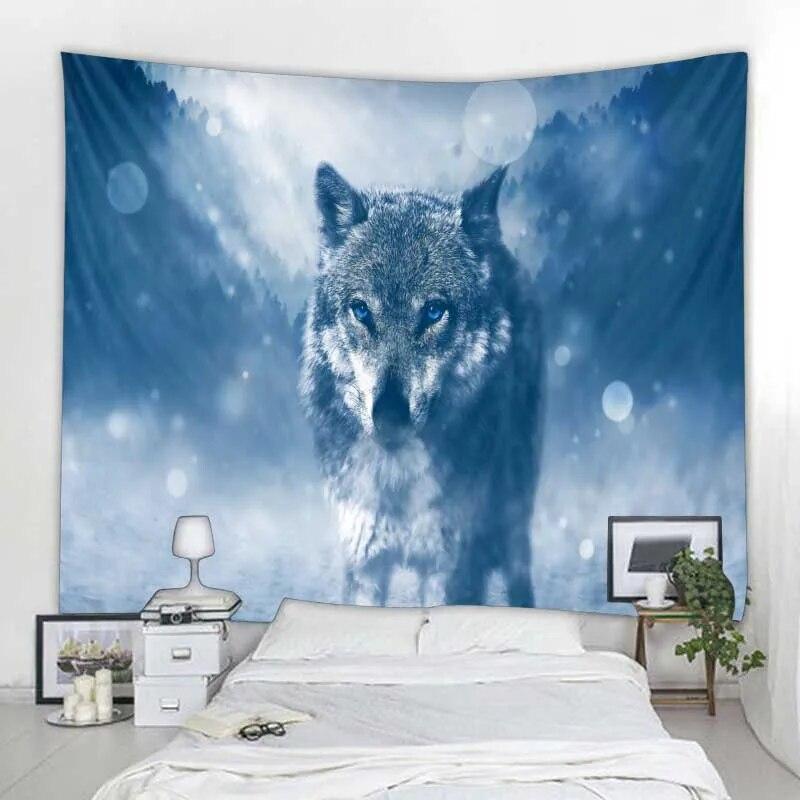 Fantasie Wolf Wandteppich Hängen Tier Zimmer Dekoration Böhmischen Psychedelic Mandala Hause Schlafsaal Wand Dekoration
