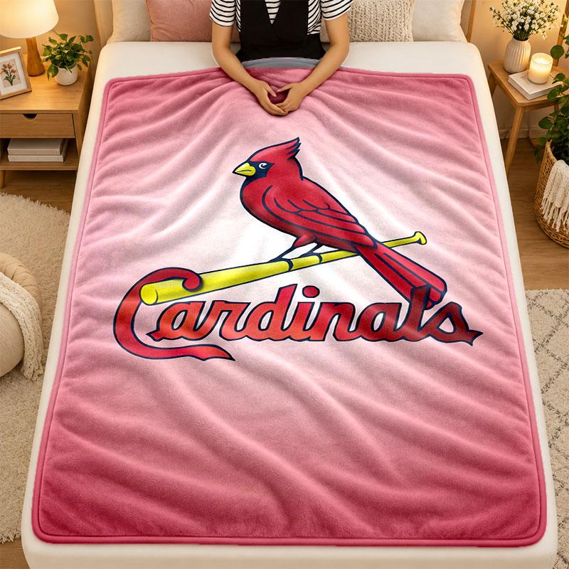 Flannel BlanketSt. Louis Cardinals Warm Soft Throw Blanket for Indoor Sofa Bed Living Room Use