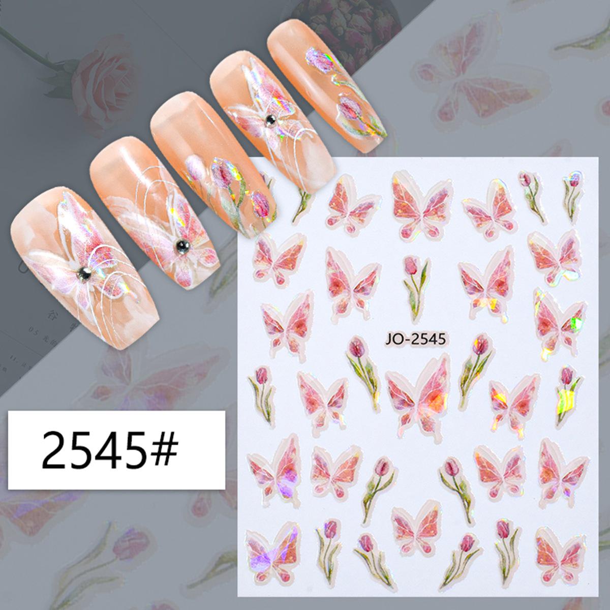 Trendy Semi-Transparent Butterfly Nail Art Stickers