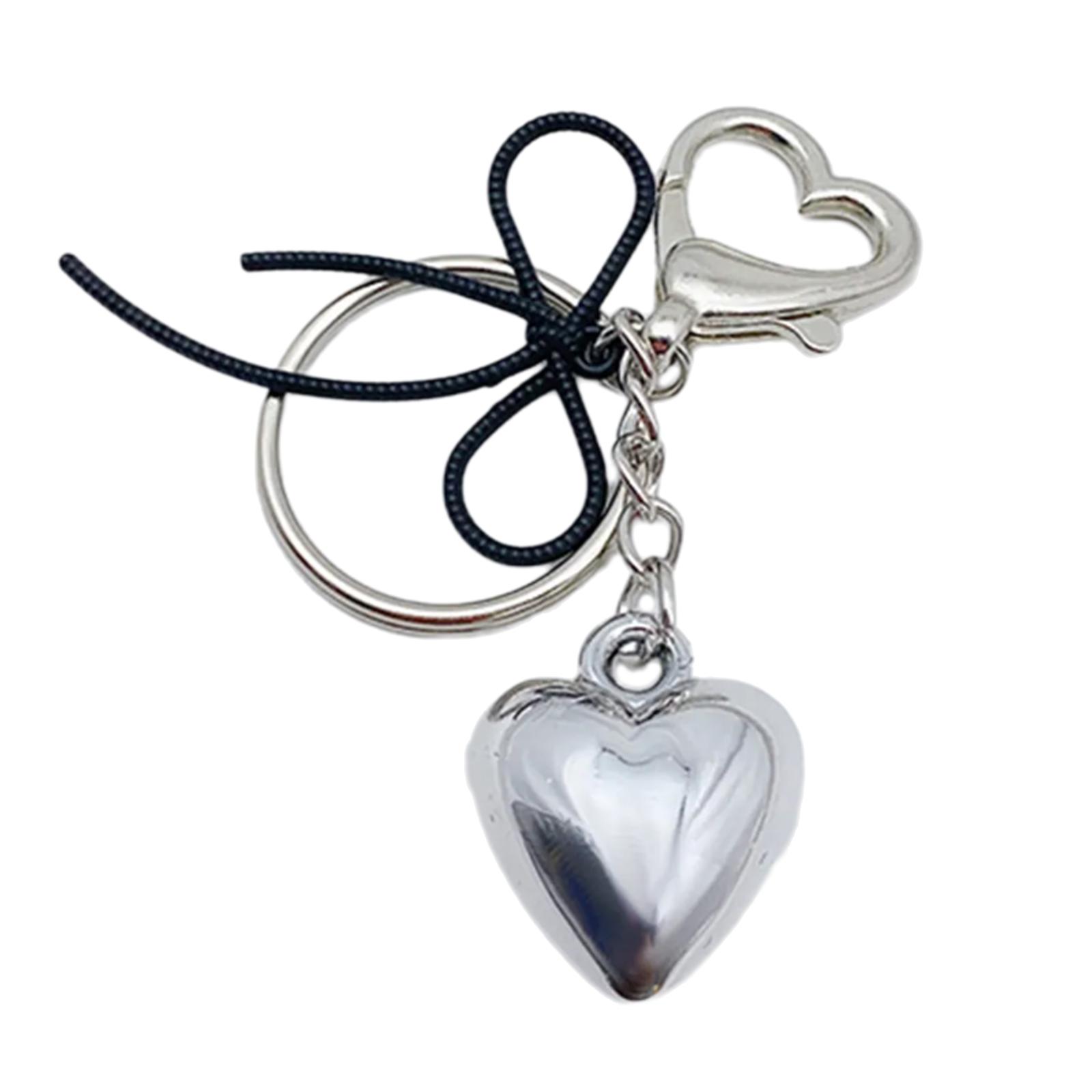 

Милый брелок в форме сердца с бантом, украшения для сумки, брелок с орнаментом, рюкзак, сумка, подвеска, подарок для женщин и девочек