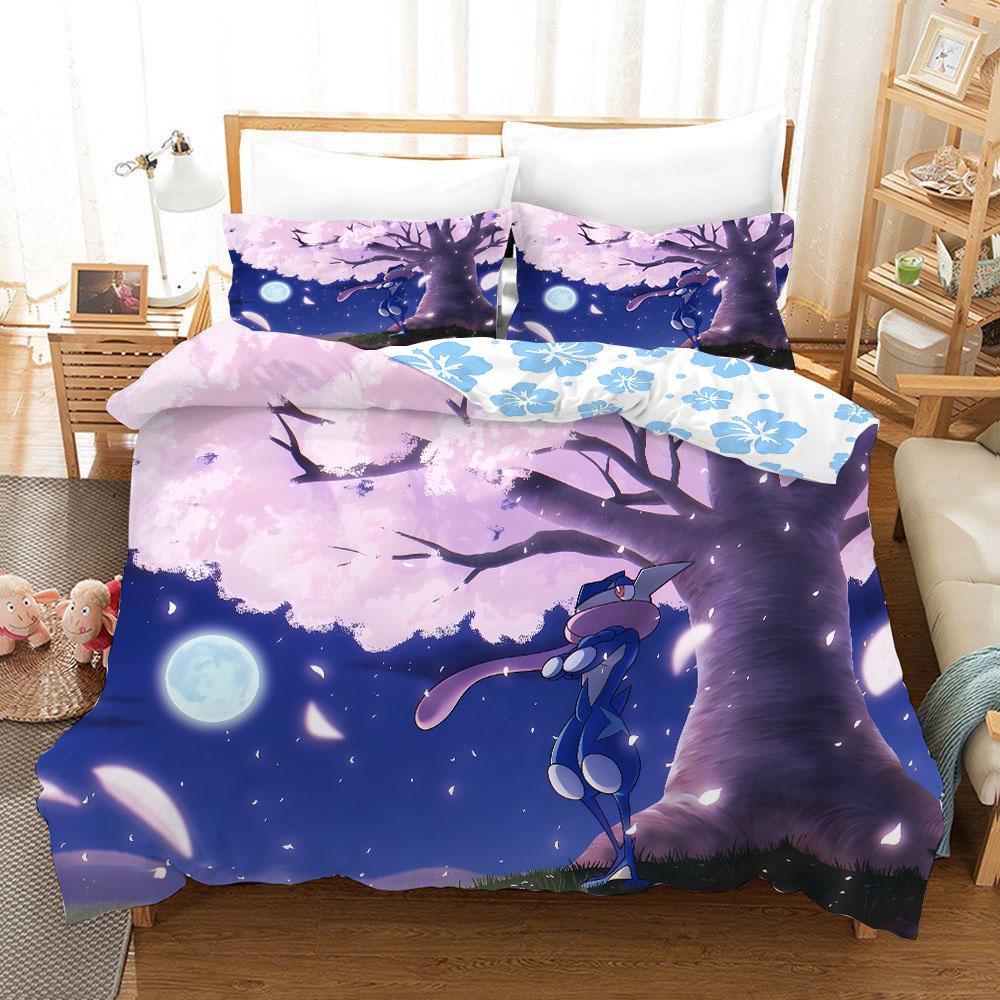 Bedding Set Anime Cartoon 3Dpokemonzd Children Bedroom Quilt Cover Boy Girl Bedclothes Single Double King Duvet Cover Gift