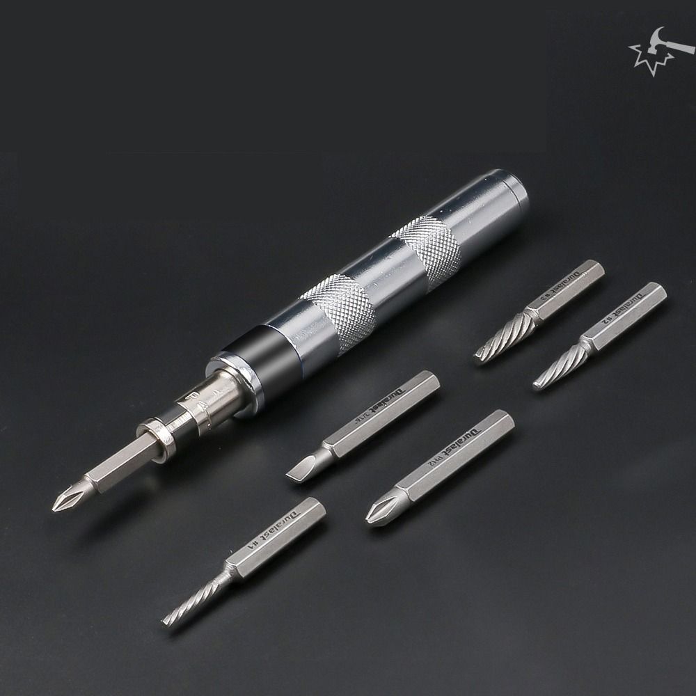 6 in1 Screwdriver Set with Complete Specifications 1/4 Inch Impact Drive Impact Screwdriver High Hardness Multi-purpose