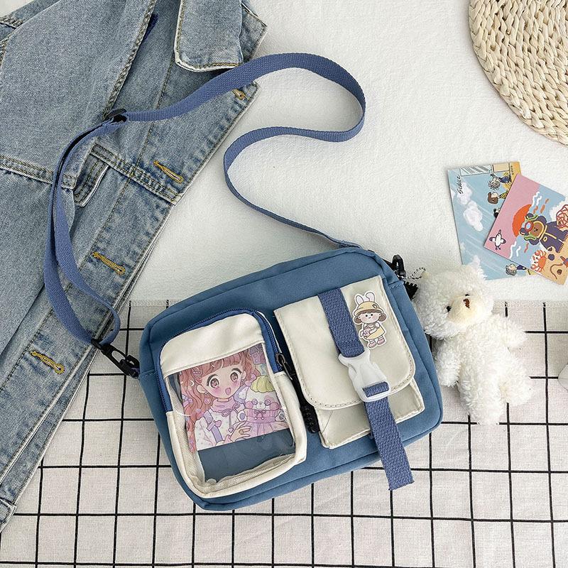 Stylish Nylon Small Messenger Bag, Student Girls Chic Shoulder Bag, Coin Purse Phone Bags, Suitable for Daily Use Collocation