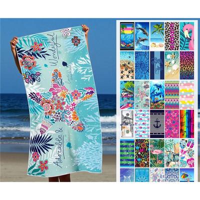 70x140 Strandtuch-Set Ultraweiches Mikrofaser Bedrucktes Saugfähiges Tuch Schnelltrocknend Super Saugfähige Strandtücher Für Sommerreise Pool Spa Fitnessstudio