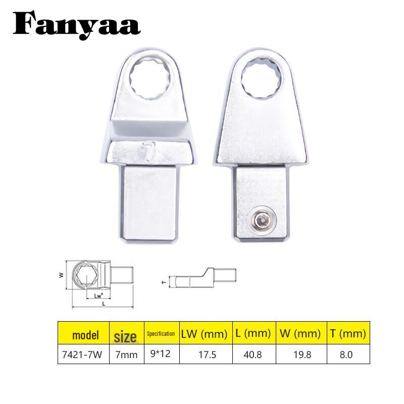 Fanyaa 9x12 Torque Wrench Interchangeable Ratchet Head