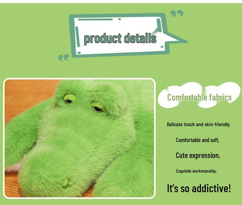 Cute Crocodile Plush Sleep Pillow for Girls - Adorable Sleeping Companion and Gift