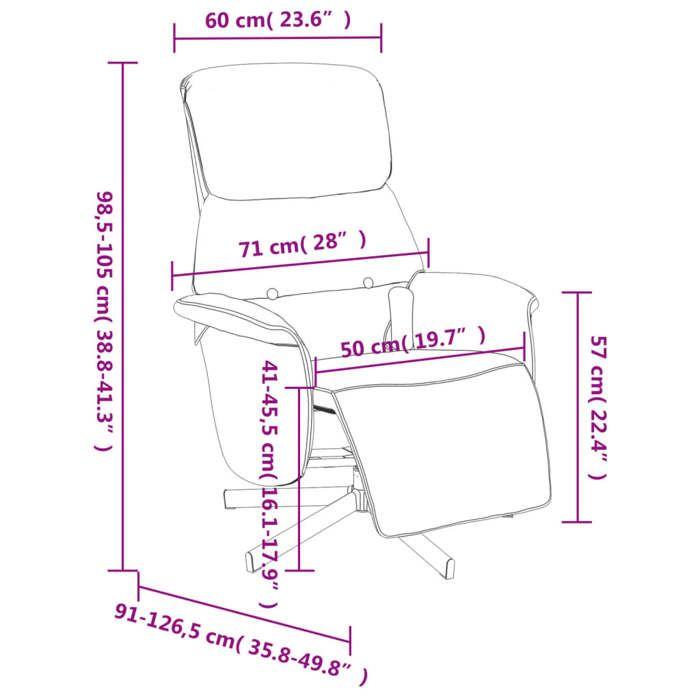 VidaXL Reclining Massage Armchair with Footrest Taupe Fabric 356674