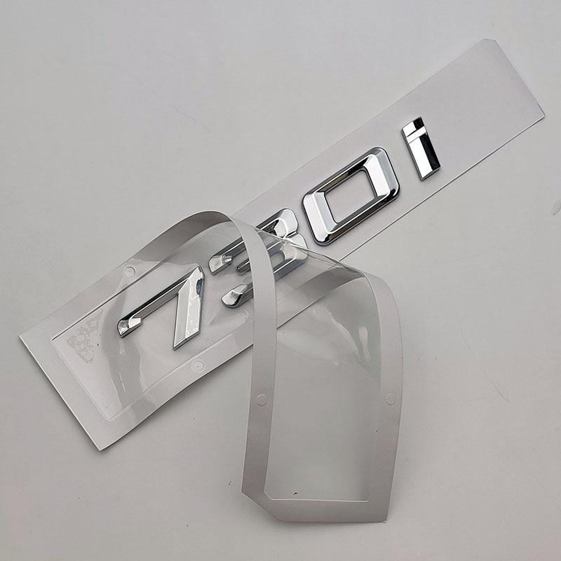 3D ABS Chrome Logo 730i 740i 750i 760i Emblem Car Badge Trunk Decal Lettering Stikcers Accessories
