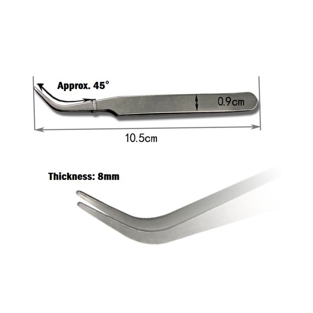 2pcs Tweezers Tip Tweezers Anti-magnetic Curved Straight