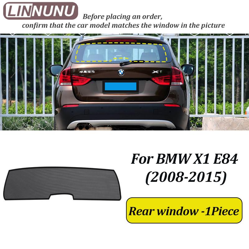 LINNUNU Für BMW X1 E84 2008-2015 18i 20i Magnetischer Auto-Sonnenschutz Windschutzscheibenvorhang Seitenscheiben-Sonnenschutz Zubehör UV-Schutz