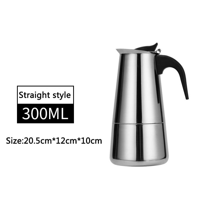 Portable Electric Coffee Machine Mocha Pot Stainless Steel Italian Espresso Machine Induction Stove Coffee Utensils 300ML/450ML.