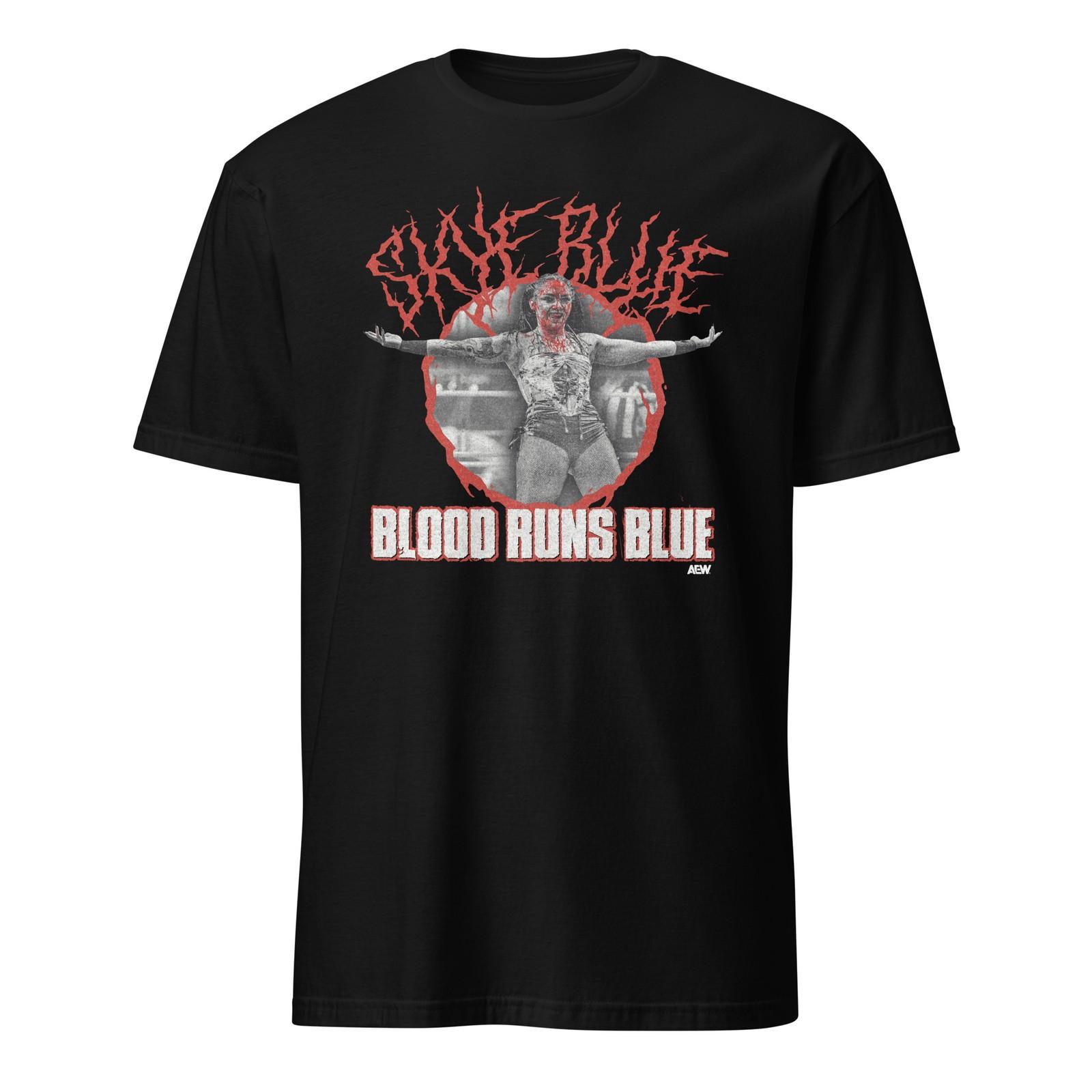 Skye Blue - Blood Runs Blue Official AEW T-Shirt S разноцветный