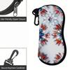 2D-Vintage Crystal Floral Pattern Sunglasses Case, Zipper Protective Eyeglasses Pouch, Luxury Jeweled Style Spectacle Holder for Women Travel Gift
