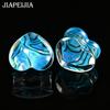 A Pair of 8-50mm Lightweight Hypoallergenic Heart Abalone Shell Acrylic Ear Tunnels - Ear Gauges Piercing Jewelry