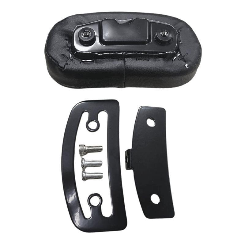 Flatlander 6" For All Models Black Mini Sissy Bar Backrest Pad With A Short Sissy Bar Center To 2-3/4 Motor