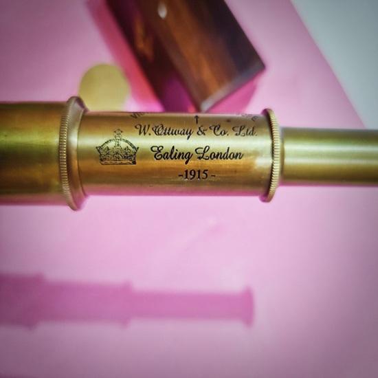 45.72 cm Brass Telescope, Working Engraved Telescope with Wood Box Pirates Spyglass, Fathers Day Gift, Gift For Husband, Son Gift, steampunk Gift