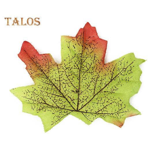 

50 шт. искусственный кленовый лист реалистичная ткань осенние листья для дома и улицы Хэллоуин осень урожай День благодарения фестиваль свадебное украшение вечеринка зелёный