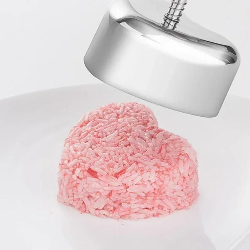 Sushi Mold DIY Rice Ball Mold Stainless Steel Creative Bear Flower Shaped Triangular Rice Ball Lunch Tool Sushi Kitchen Tools