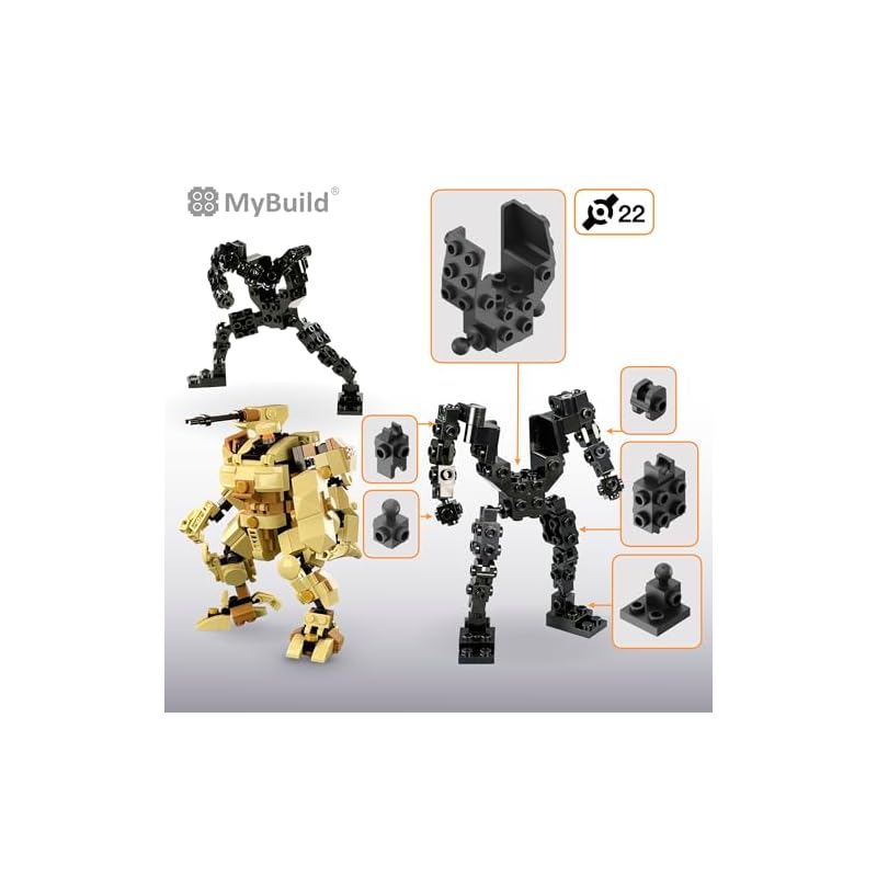 MyBuild 6012 Conjunto de Blocos de Construção de Robô Titan Mecha Frame, Série Sci-Fi, A partir de 14 anos, Compatível com Outras Marcas