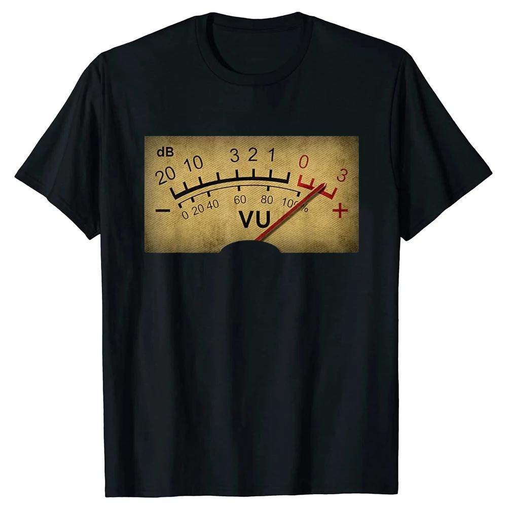 Meter Sound Engineer DJ Analog Audio Lover Design T-Shirt Camisas Men Tshirts For Men Geek T Shirt Summer Cotton