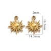 5pcs Sun 304 Stainless Steel Charms Cute Flower Crown Pendant Exquisite Compact Pendant Necklace Jewelry Accessories 14mm X 10mm