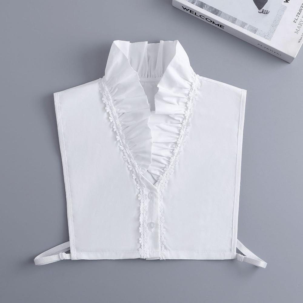 Ruffle Detachable Fake Collar White False Blouse Collar Simple Adjustable Neckline Female