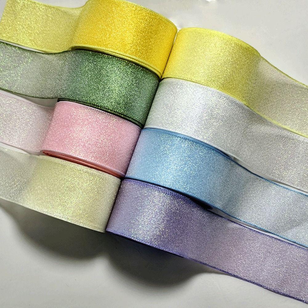 40mm 10 Yards Fishtail Organza Ribbon Crafts Bow Polyester 4cm Shiny Silk Ribbons Gift Wrapping Ribbons for Decorating Weddings