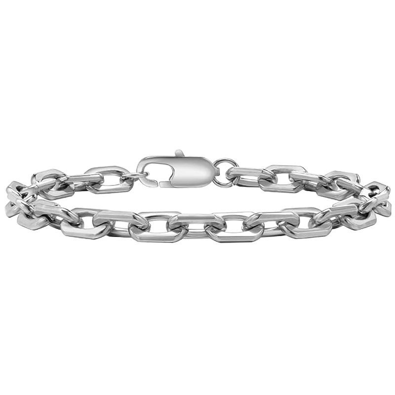 5-teiliges Set aus kubanischem Figaro-Armband aus Edelstahl – lichtechtes, modisches Freizeitaccessoire aus Titanstahl