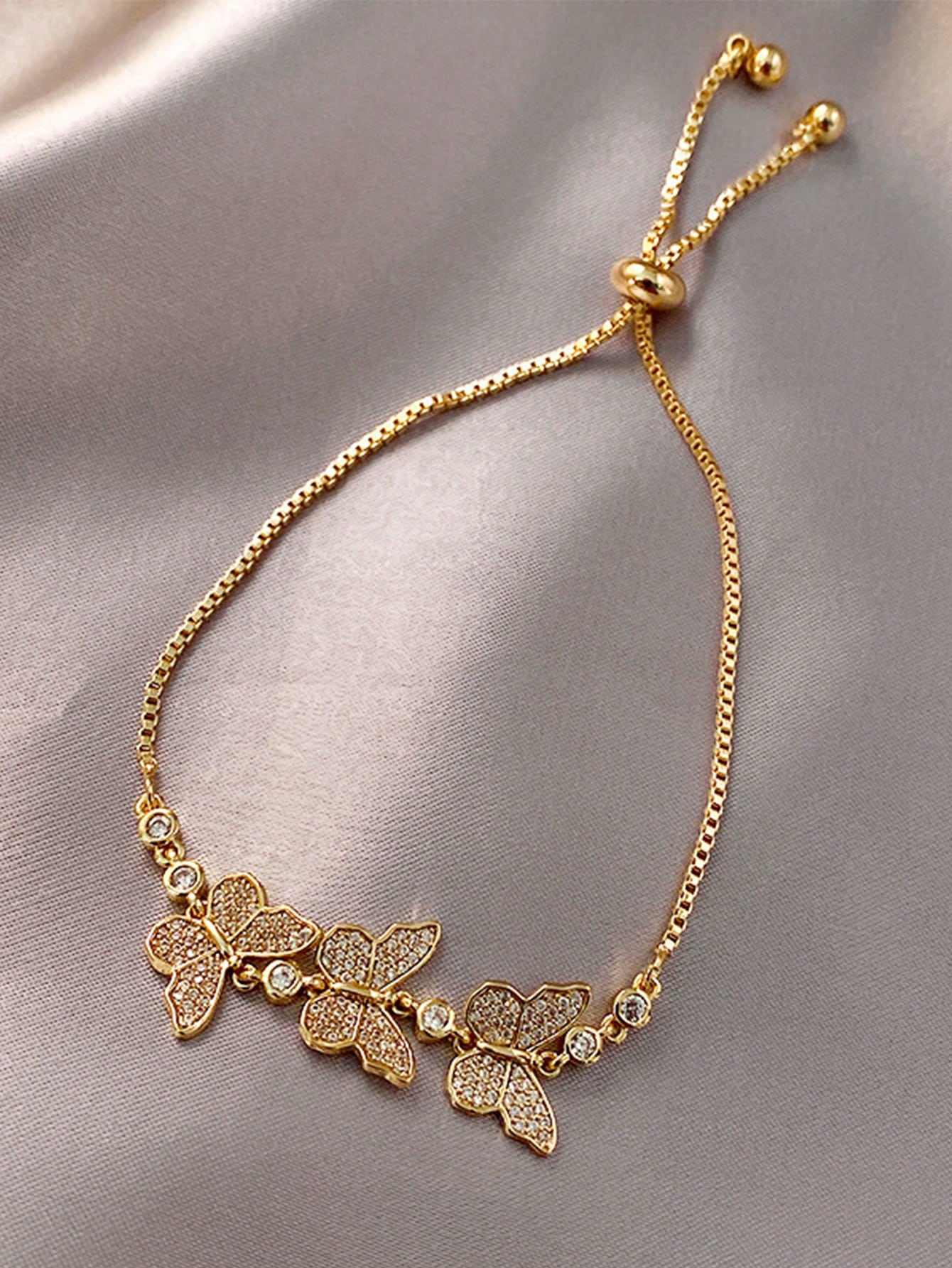 

1шт регулируемый браслет с бабочкой