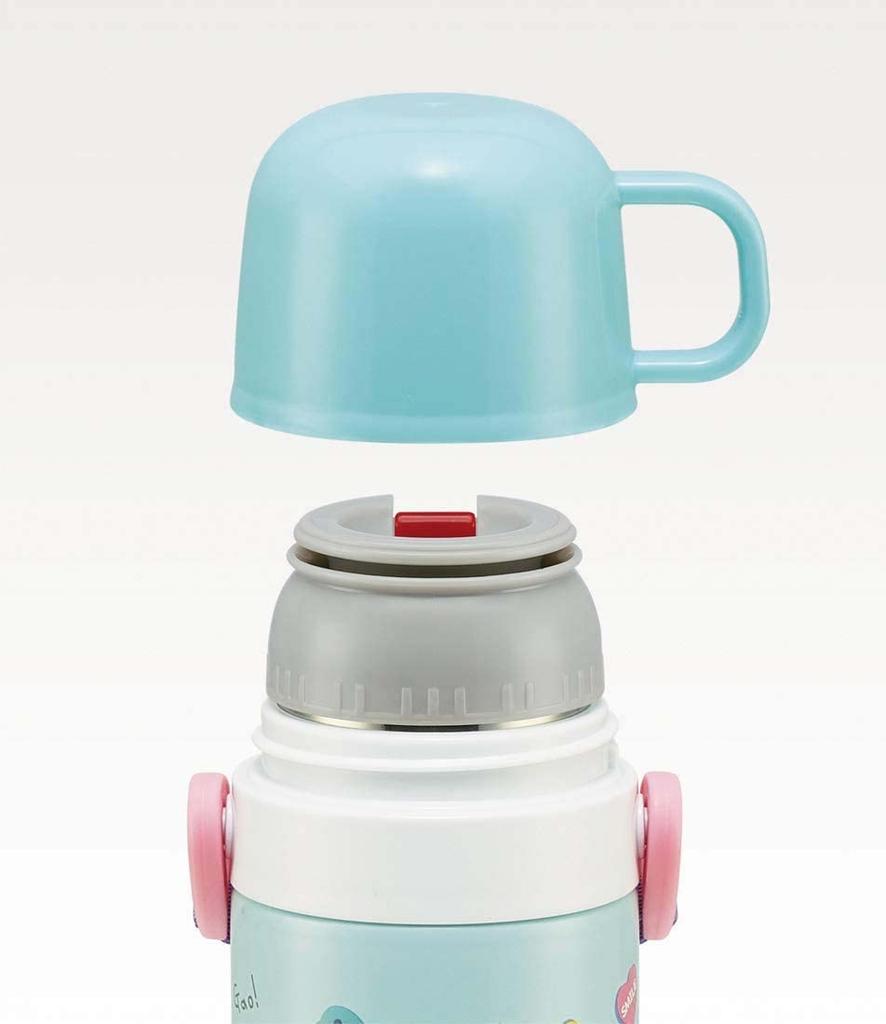 Skater Stainless Steel Water 470ml or 430ml Happy Smile Lightweight and Insulated for Sports Water Bottle Kids' Bottle, 2-Way Design, (Direct Drink)