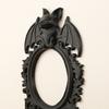 Halloween Bat Design Wall Art Frame In Black Carving Hanging Hollowed Oval Frame For Gothic Styles Interior Decors, Party Ornament
