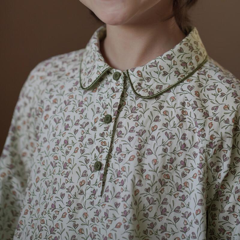 Hacikis Girls  Floral Long-Sleeve A-Line Dress 160