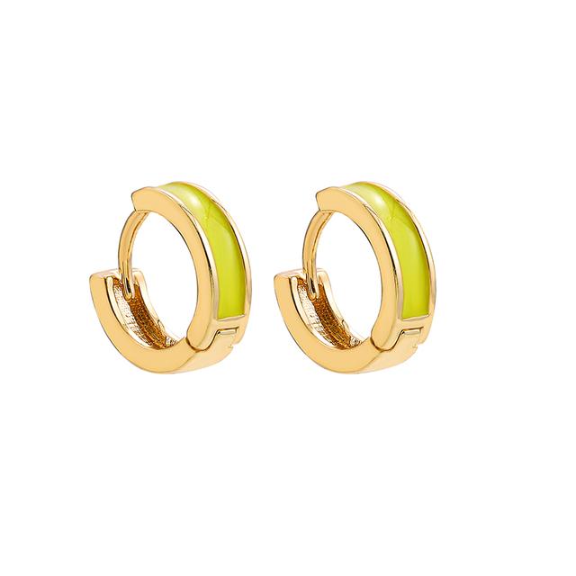 Minimalistische kleine bunte Emaille runde Creolen für Frauen Cz Zirkon Piercing Knorpel Huggie Ohrringe Modeschmuck