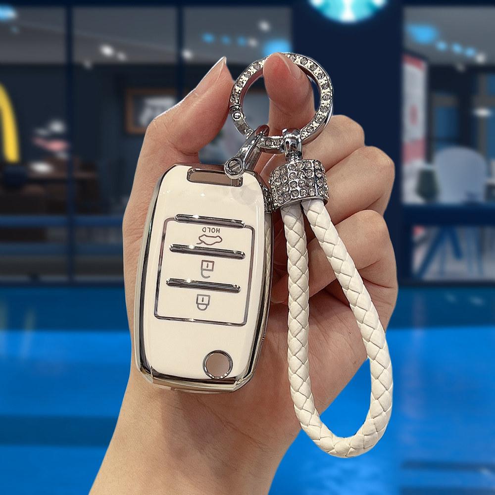 Shell For Kia Optima Sorento Cerato Soul Forte Seltos K3 K2 K5 Ceed Rio 3 Sportage Tpu Car Key Case For Hyundai Avante Santa