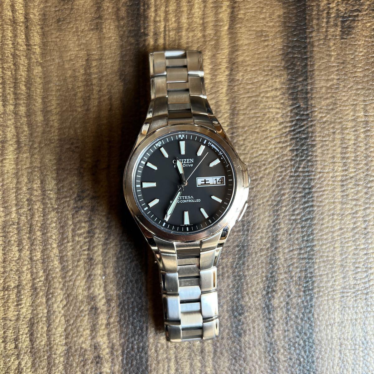 CITIZEN Citizen ATESSA Eco Drive Radio Solar Operating Item ATD53-2792 Men s Watch.