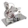 Modelo de Motor Stirling Colorido LED Educacional Gerador de Energia Elétrica Brinquedo para Crianças Adultos Prata