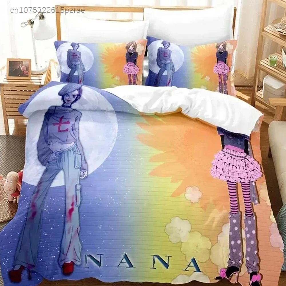 Anime NANA Bedding Set For Bedroom Soft Modern Bedspreads Comefortable Kids Duvet Cover Quilt Cover And Pillowcase