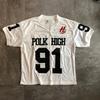 ZYLLO Streetwear Jersey Y2K Clothing Mens Hip Hop Letter Graphics Oversized TShirt Punk Rock Breathable V Neck Short Sleeve Tops