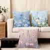 Little Flowers INS Cushion Cover Plush Fabric Soft DoubleSided Printed Sofa Warm Winter Home Child Gift Pillow Case