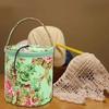 DIY Craft Knitted Round Crochet Bag Yarn Tote Bag Storage Basket Sewing Tool Accessories Bag