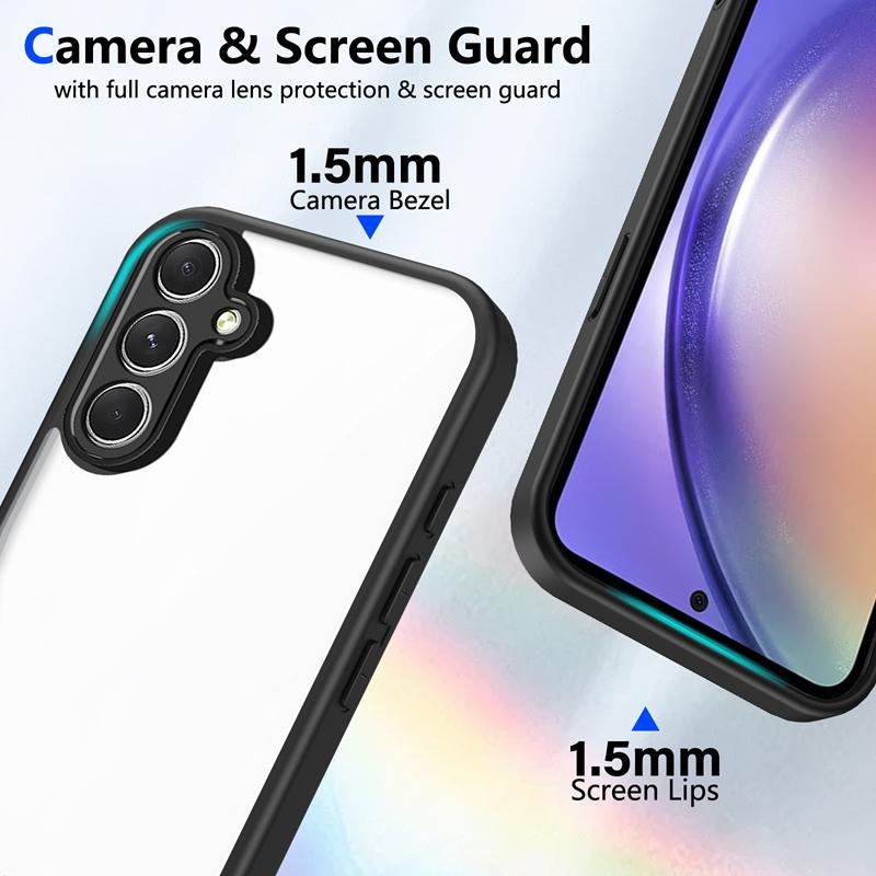 Transparent Silicone Case For Samsung Galaxy M56 M36 M16 M06 M55 M55S M35 M15 M05 PC Back TPU Bumper Shockproof Phone Cover