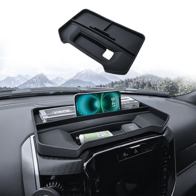 Center Console Dashboard Storage Organizer Tray for 2019-2025 Dodge RAM 1500 Interior Dash Board Behind Screen 12 Inches Car Box