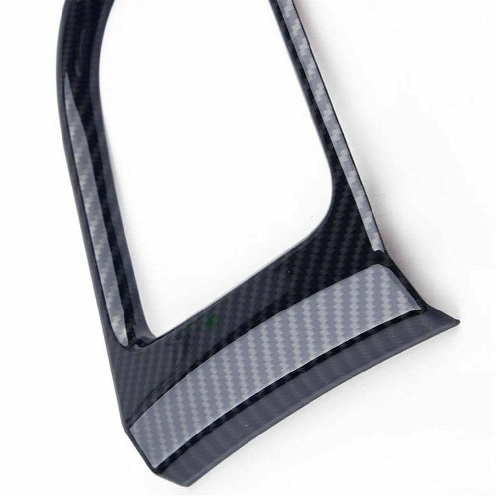 Carbon Fiber Look Inner Gear Shift Panel Frame Cover Trim For Ford Mustang 2015+