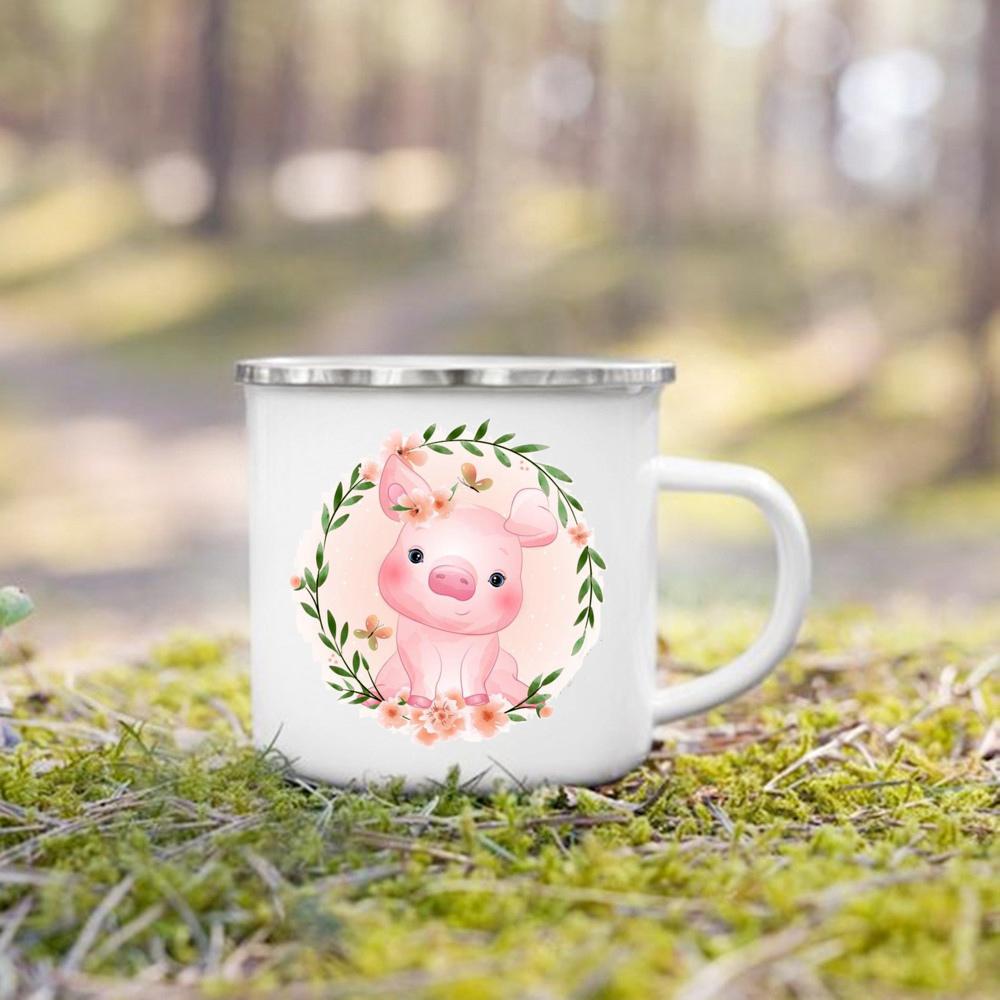 Coffee Mug Cute Cute Forest Animal Tiger Lion Deer Print Mug Stainless Cup of Coffee Mugs Personalized Gift Unusual Tea Cup Cups