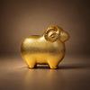 Sheep Change Bank with Embossed Pattern Textured Finish Ornament Compact for Entryway, Living