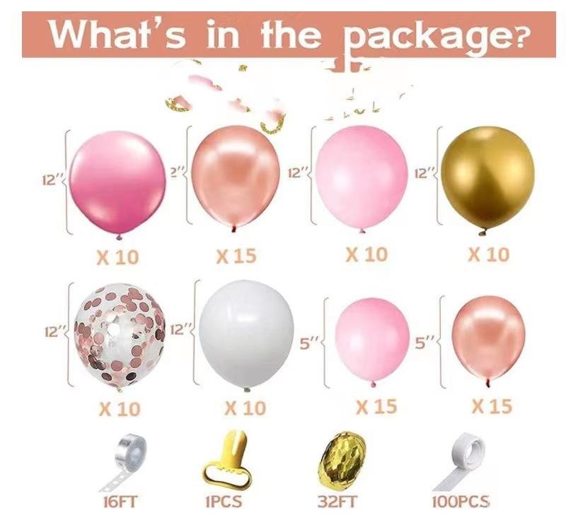 

Butterfly Baby Party Decoration Girl 3D Butterfly Rose Gold Confetti Pink Balloon Wreath Birthday Party 3D rose gold three-dimensional butterfly