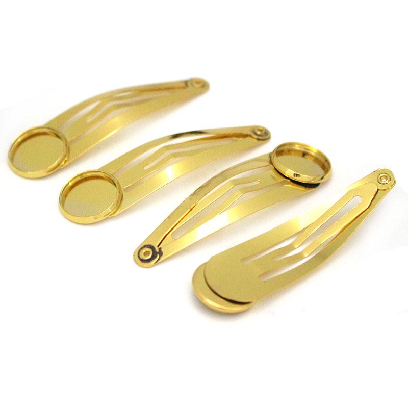 10PCS 12 16 18 20 mm Copper Metal Hairpin Accessories Blank Hair Clips Cabochon Settings Base Hairpin DIY Jewelry Making